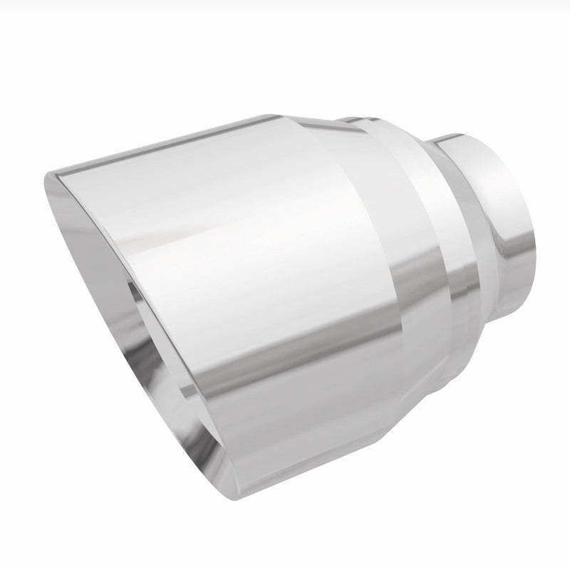 MagnaFlow Tip Stainless Double Wall Round Single Outlet Polished 4.5in DIA 2.5in Inlet 5.75in Length Magnaflow Tips