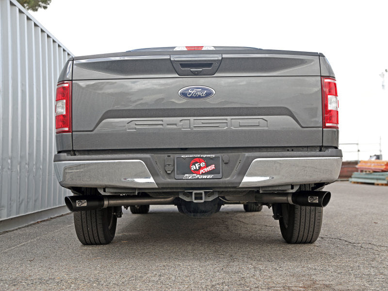aFe Gemini XV 3in 304 SS Cat-Back Exhaust 15-20 Ford F-150 V6 2.7L/3.5 w/ Black Tips aFe Catback