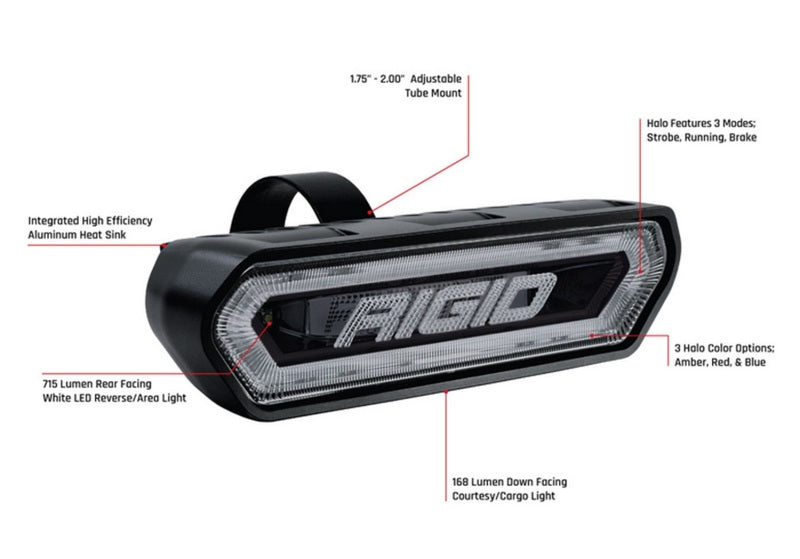 Rigid Industries Chase Tail Light Kit w/ Mounting Bracket - Blue Rigid Industries Tail Lights