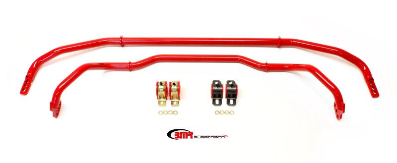 BMR 13-15 5th Gen Camaro Front & Rear Sway Bar Kit w/ Bushings - Red BMR Suspension Sway Bars