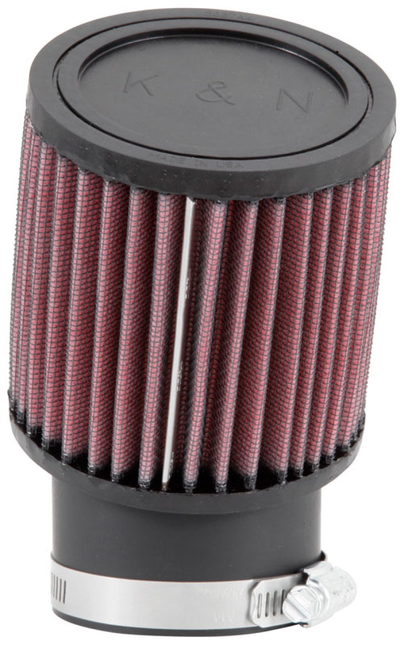 K&N Filter Universal Rubber Round Straight Filter 20 Deg Angled 2-7/16in Flange 3-3/4in OD 4in H K&N Engineering Air Filters - Universal Fit