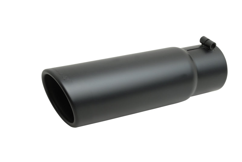 Gibson Rolled Edge Angle-Cut Tip - 4in OD/3in Inlet/12in Length - Black Ceramic Gibson Tips