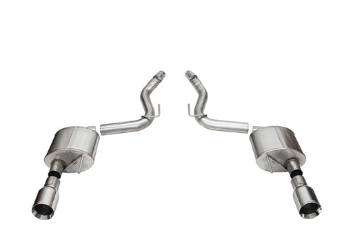 Corsa 2024+ Ford Mustang GT Sport Axle-Back Dual Rear Exit with 4.5in Straight Cut Polished Tips CORSA Performance Axle Back