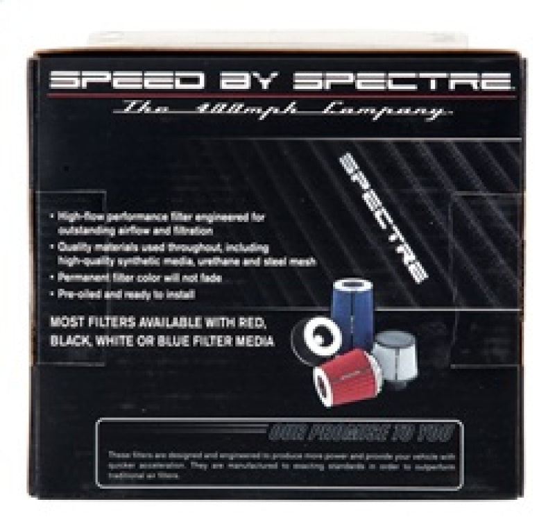 Spectre Adjustable Conical Air Filter 5-1/2in. Tall (Fits 3in. / 3-1/2in. / 4in. Tubes) - Black Spectre Air Filters - Universal Fit