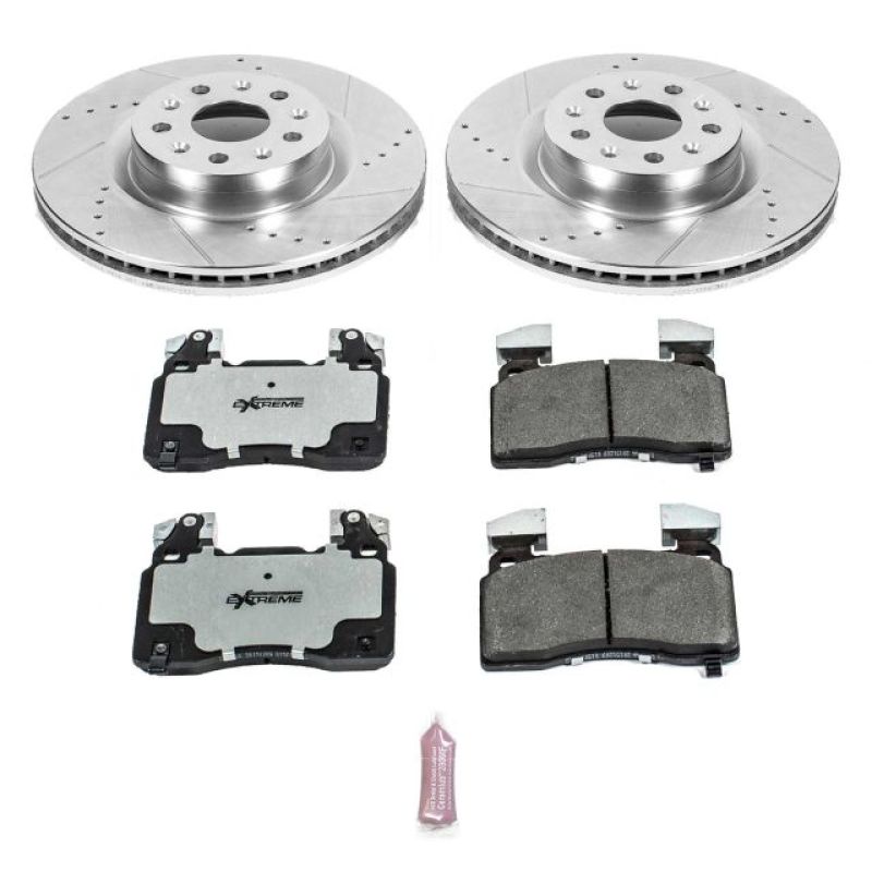 Power Stop 16-18 Cadillac CT6 Front Z26 Street Warrior Brake Kit PowerStop Brake Kits - Performance D&S