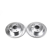 Power Stop 84-87 Chevrolet Corvette Rear Evolution Drilled & Slotted Rotors - Pair PowerStop Brake Rotors - Slot & Drilled