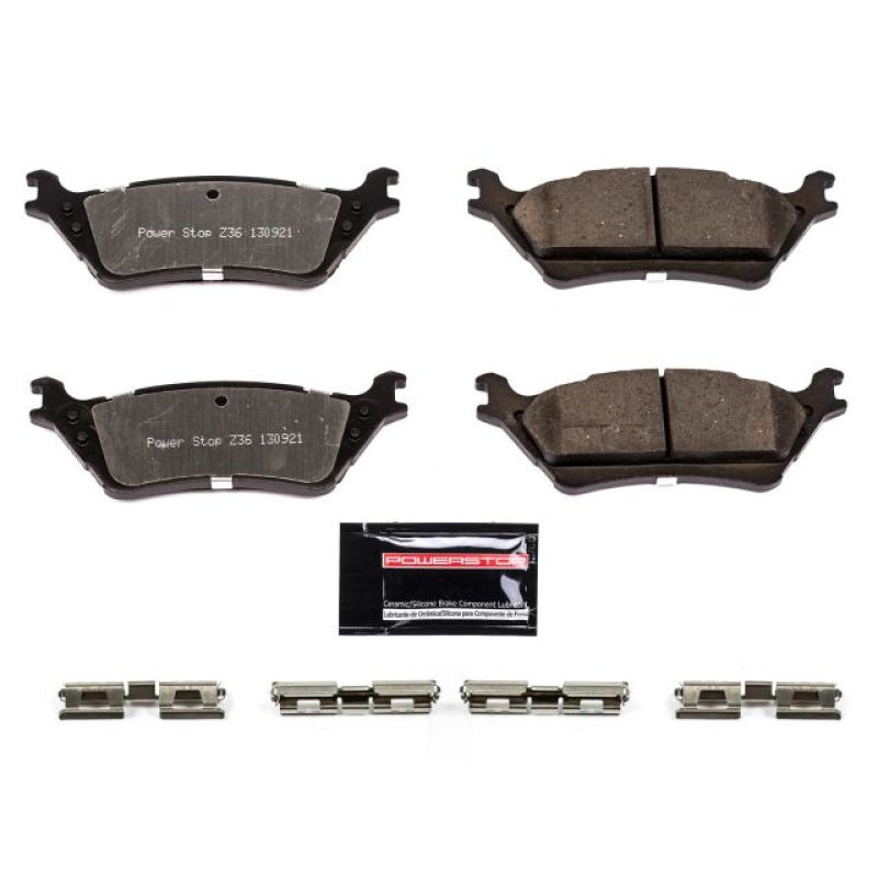 Power Stop 12-19 Ford F-150 Rear Z36 Truck & Tow Brake Pads w/Hardware PowerStop Brake Pads - Performance