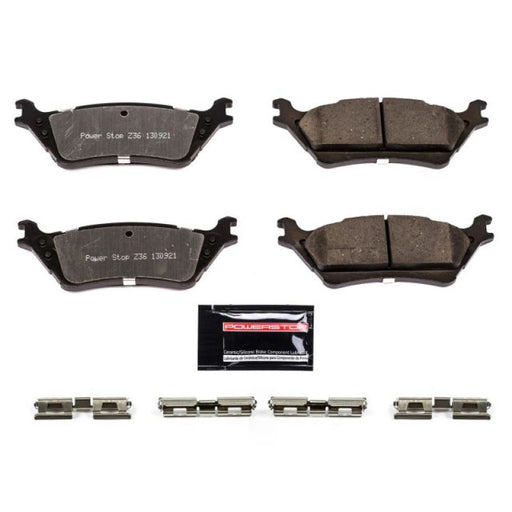 Power Stop 12-19 Ford F-150 Rear Z36 Truck & Tow Brake Pads w/Hardware PowerStop Brake Pads - Performance
