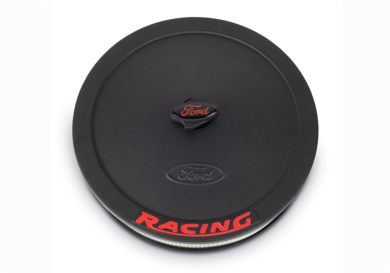 Ford Racing Air Cleaner Kit - Black Crinkle Finish w/ Red Emblem Ford Racing Air Filters - Universal Fit