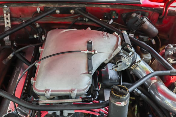 8.2" SBF Ford Hi-Ram EFI Manifold with Side Mount Top 300-306 HOLLEY EFI Autoparts