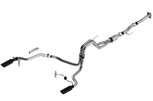 Borla F-150 2021 5.0L 2dr RC SB (122.8 WB) XL/XLT 3/2.25 SRE Cat-Back ATAK Black Chrome Tips Borla Catback