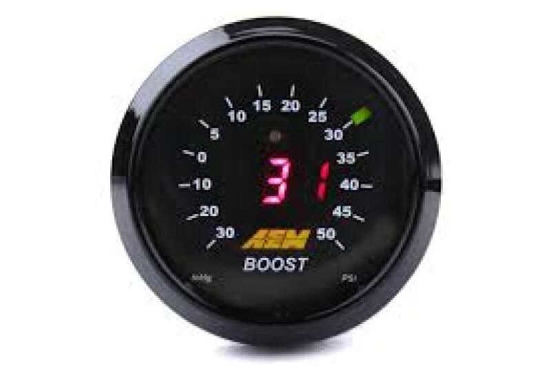 AEM 52mm Boost Digital Gauge -30-50psi AEM Gauges