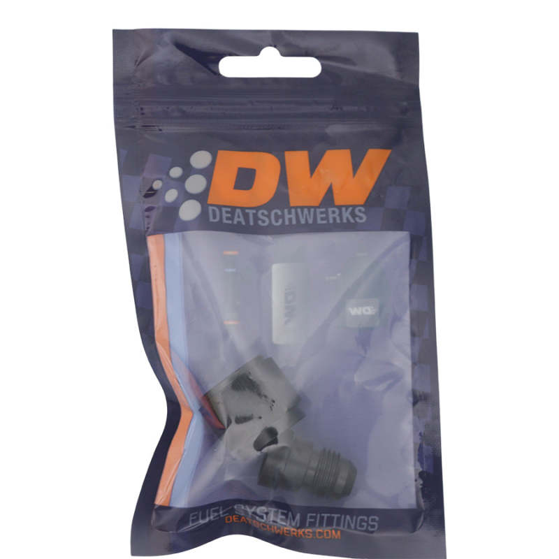DeatschWerks 8AN Female Flare to 6AN Male Flare Reducer - Anodized Matte Black DeatschWerks Fittings