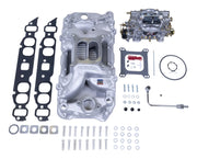Edelbrock Manifold And Carb Kit Performer RPM Air-Gap Big Block Chevrolet Oval Port Natural Finish Edelbrock Intake Manifolds