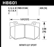 Hawk 09-13 Infiniti FX50 5.0L Base Front ER-1 Brake Pads Hawk Performance Brake Pads - Racing