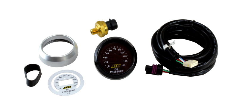 AEM 52mm Oil Pressure 150psi Digital Gauge AEM Gauges
