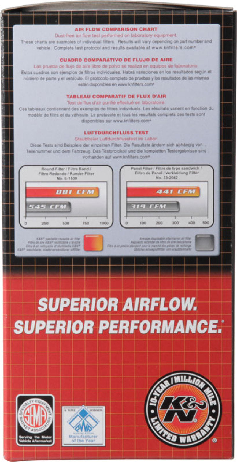 K&N Custom Oval Race Filter 5-1/8in FLG / 9in OD x 3-3/8in HW/VENT K&N Engineering Carburetor Air Cleaners