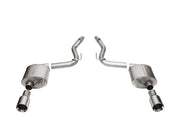 Corsa 24+ Ford Mustang GT Touring Axle-Back Ex.Sys 3.0in Dual Rear Exit w/4.5in Straight Cut Tips CORSA Performance Axle Back