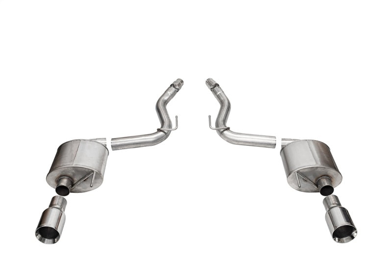Corsa 24+ Ford Mustang GT Touring Axle-Back Ex.Sys 3.0in Dual Rear Exit w/4.5in Straight Cut Tips CORSA Performance Axle Back