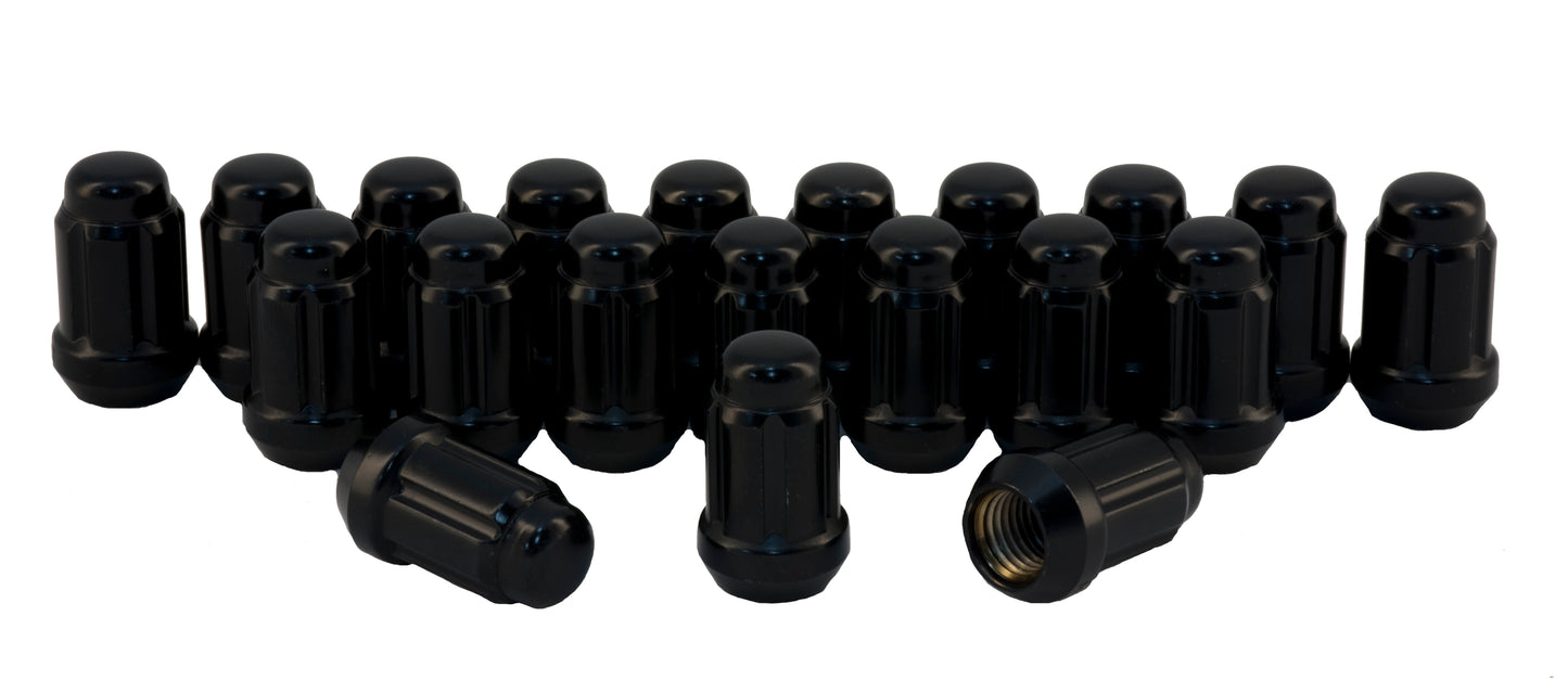 Rocket Racing Wheels C7004B-SET 1/2 Black 6-Spline Drive Lug Nuts, 20PC