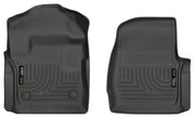 Husky Liners 17 Ford F-250 F-350 Super Duty Standard Cab WeatherBeater Black Front Floor Liners Husky Liners Floor Mats - Rubber