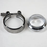 Granatelli 2.5in V-Band Mild Steel Flat Flanges w/Clamp Granatelli Motor Sports Flanges