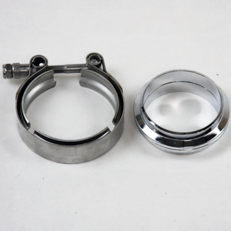 Granatelli 2.5in V-Band Mild Steel Flat Flanges w/Clamp Granatelli Motor Sports Flanges