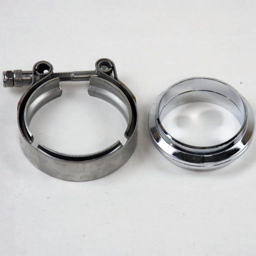 Granatelli 2.5in V-Band Mild Steel Flat Flanges w/Clamp Granatelli Motor Sports Flanges