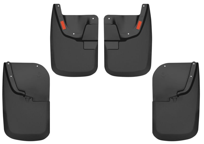 Husky Liners 11-16 Ford F-250 Super Duty/F-350 Super Duty Front and Rear Mud Guards - Black Husky Liners Mud Flaps