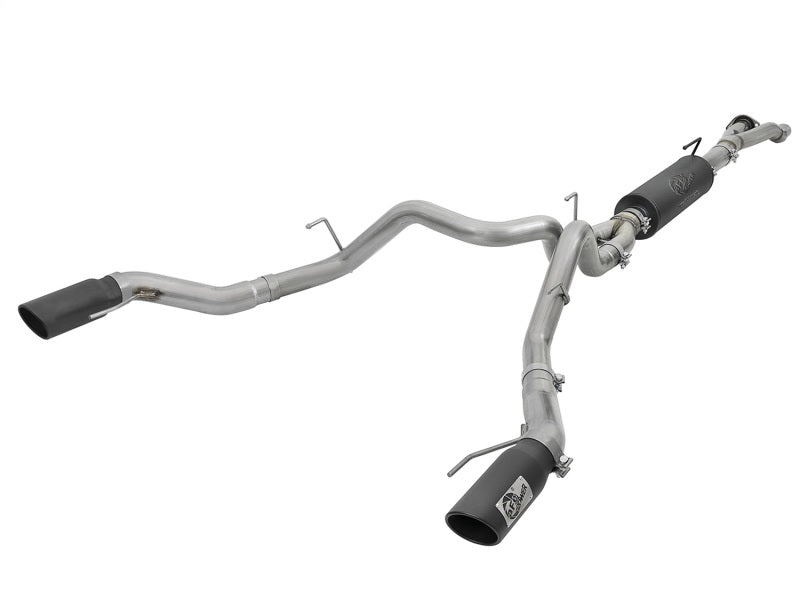aFe MACH Force-Xp 3in to 3-1/2in 304 SS Cat-Back Exhaust w/Black Tip 17-18 Ford F-150 Raptor V6 3.5L aFe Catback