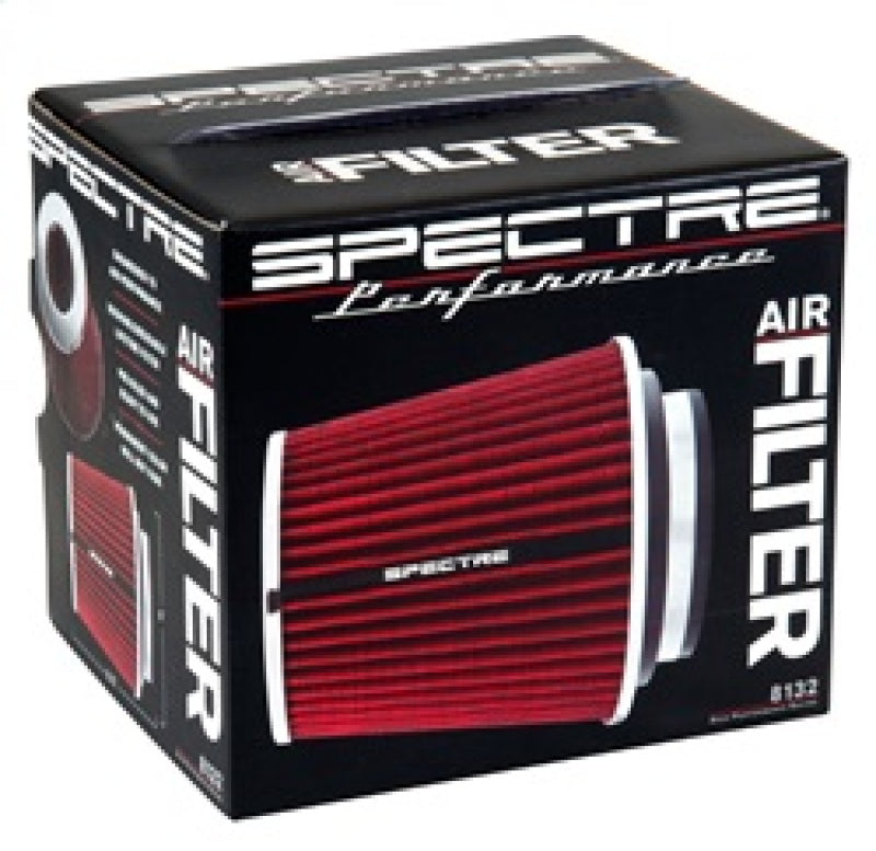 Spectre Adjustable Conical Air Filter 5-1/2in. Tall (Fits 3in. / 3-1/2in. / 4in. Tubes) - Red Spectre Air Filters - Universal Fit