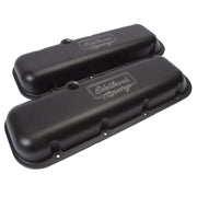 Edelbrock Valve Cover Victor Series Chevrolet 1965 and Later 396-502 V8 Low Black Edelbrock Valve Covers
