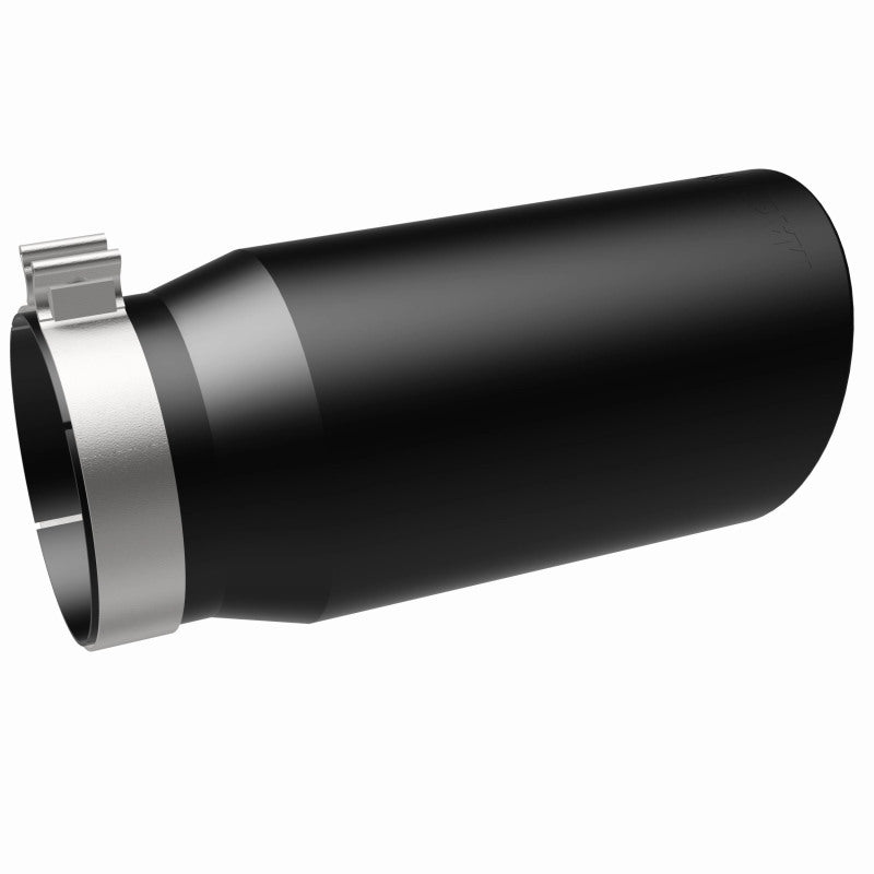 MagnaFlow Tip Stainless Black Coated Single Wall Round Single Outlet 6in Dia 5in Inlet 13in L Magnaflow Tips