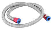 Spectre Stainless Steel Flex Fuel Line 3/8in. ID - 3ft. w/Clamps Red/Blue Spectre Fuel Lines