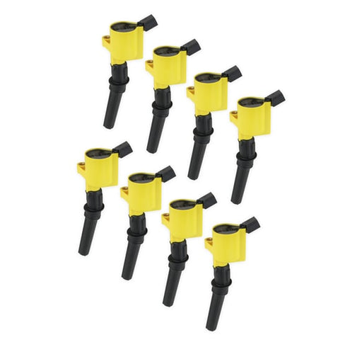 Ignition Coil - SuperCoil- 1998-2008 Ford 4.6L/5.4L/6.8L 2-valve- Yellow- 8-Pack 140032-8 ACCEL Autoparts