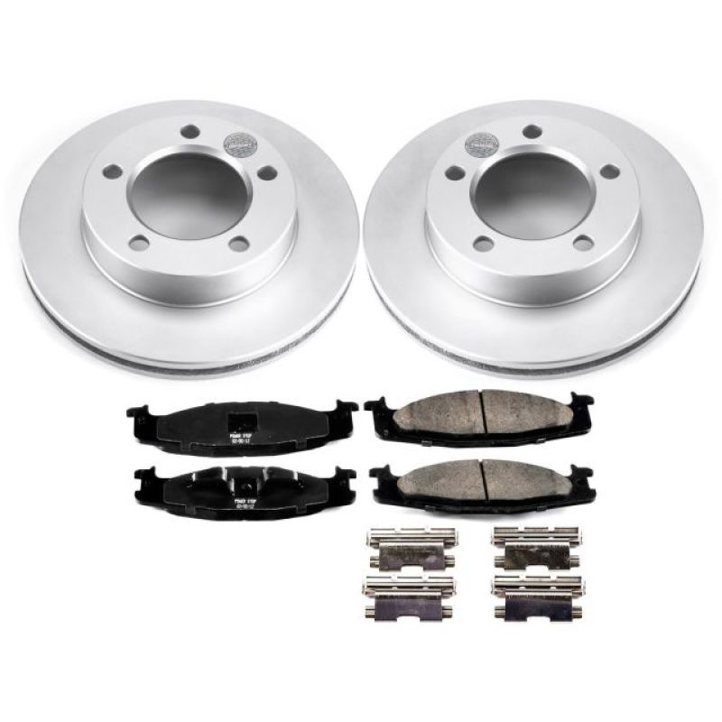 Power Stop 94-96 Ford Bronco Front Z17 Evolution Geomet Coated Brake Kit PowerStop Brake Kits - Performance Blank