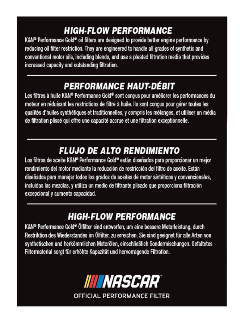 K&N Oil Filter OIL FILTER; AUTOMOTIVE K&N Engineering Oil Filters