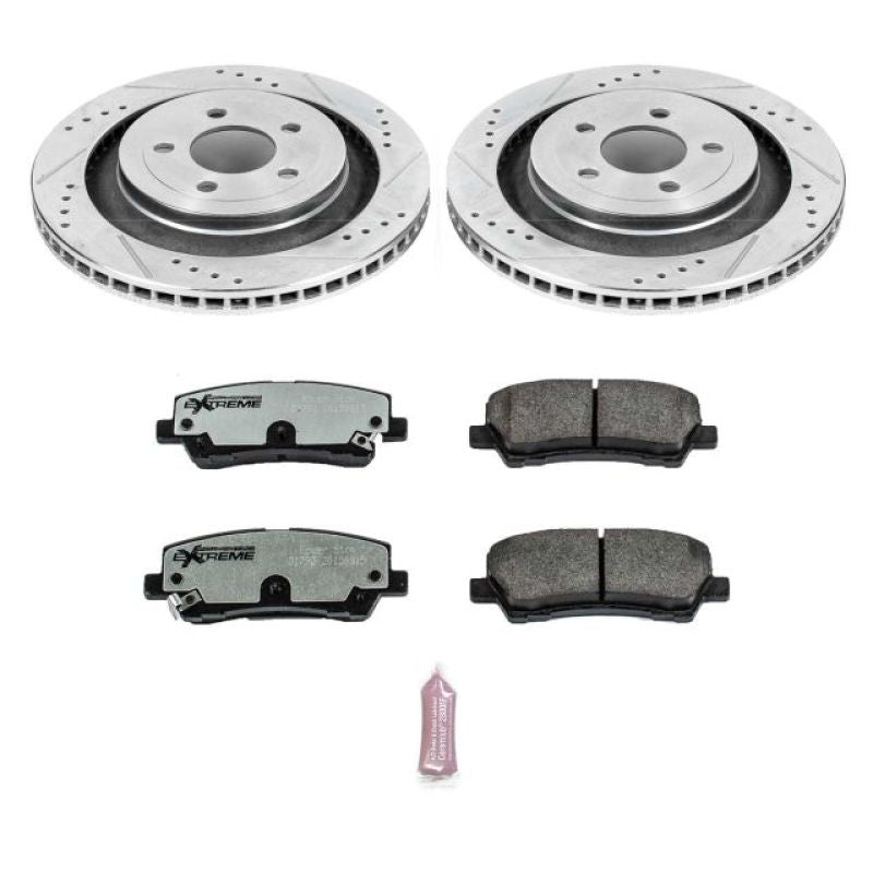 Power Stop 15-19 Ford Mustang Rear Z26 Street Warrior Brake Kit PowerStop Brake Kits - Performance D&S