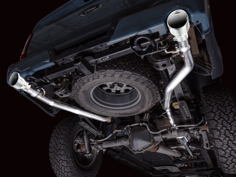 AWE Tuning 2021+ Ford F150 Tremor w/ Bumper Cutouts 0FG Non-Resonated Cat-Back w/ Chrome Silver Tips AWE Tuning Catback