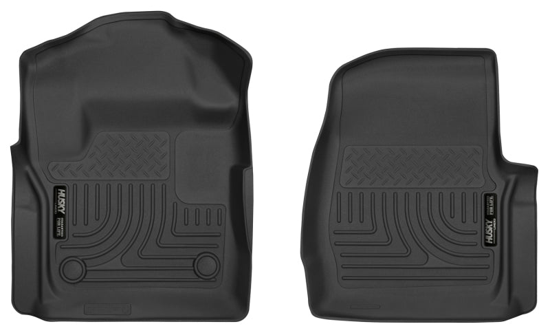 Husky Liners 2017 Ford F250/F350 Series Standard Cab X-Act Contour Black Floor Liners Husky Liners Floor Mats - Rubber