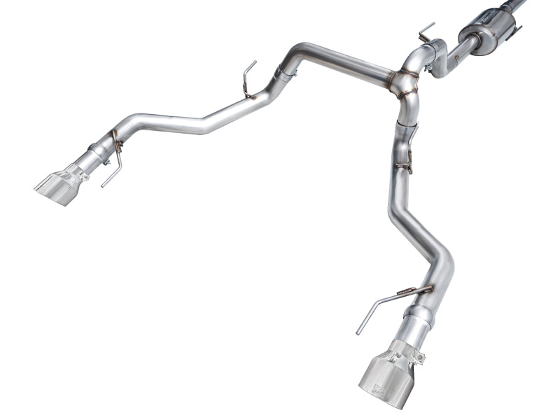 AWE Tuning 2021+ Ford F150 Tremor w/ Bumper Cutouts 0FG Non-Resonated Cat-Back w/ Chrome Silver Tips AWE Tuning Catback