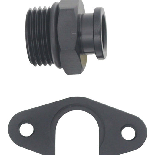 DeatschWerks 8AN ORB to Polaris RZR Turbo OE Regulator Adapter - Anodized Matte Black DeatschWerks Fuel Injectors - Single