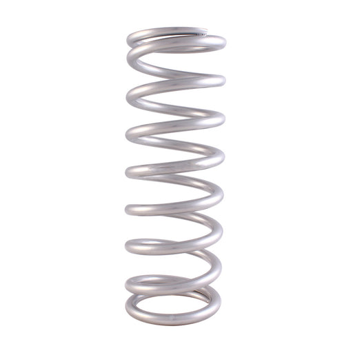 QA1 3-4/5in ID Tapered High Travel Pigtail Spring - 9in Length x 450lbs/in - Silver Powder Coated QA1 Coilover Springs