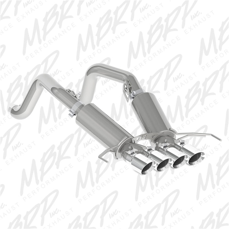 MBRP 14-19 Chevy Corvette V8 6.2L 3in T304 Dual Axle Back w/ 4in Quad Dual Wall Tips MBRP Catback