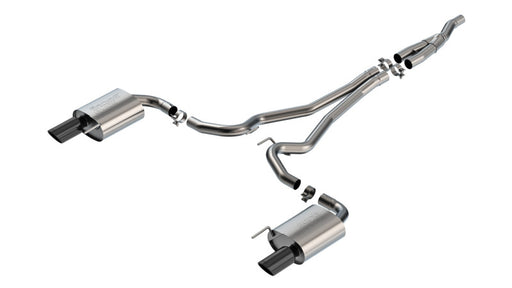 Borla 2024 Ford Mustang 2.3L Ecoboost 2.50 S-TYPE Black Chrome Catback Exhaust - Non-Active Borla Catback