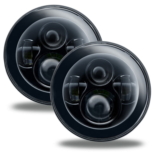 Oracle 7in High Powered LED Headlights - NO HALO - Black Bezel ORACLE Lighting Headlights