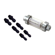 Spectre Premium Clearview Fuel Filter (Incl. 1/4in. / 5/16in. / 3/8in. Barb Fittings) Spectre Fuel Filters