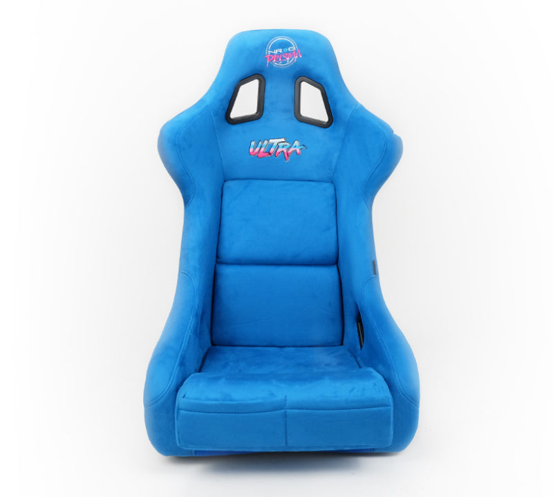 NRG FRP Bucket Seat ULTRA Edition - Large (Blue Alcantara/Gold Glitter Back) NRG Race Seats