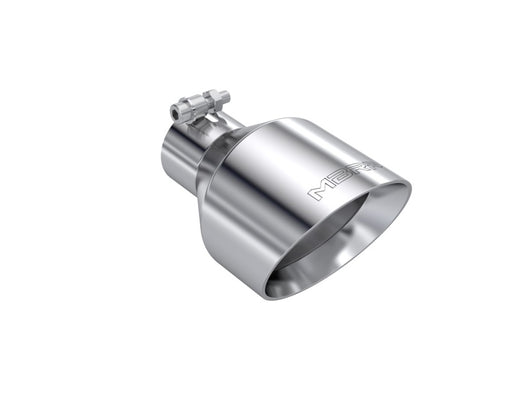 MBRP T304 SS Tip 2.5in ID, 5in OD Out, 8in Length, Angle Cut, Dual Wall MBRP Tips