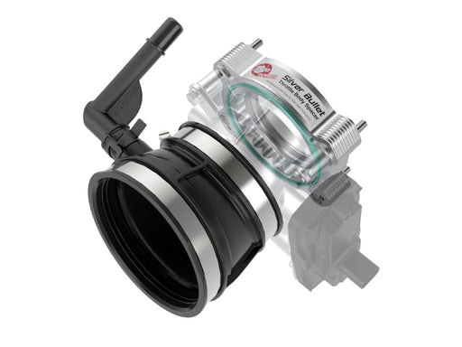 aFe 2020 Vette C8 Silver Bullet Aluminum Throttle Body Spacer Works w/ Factory Intake Only - Silver aFe Throttle Body Spacers